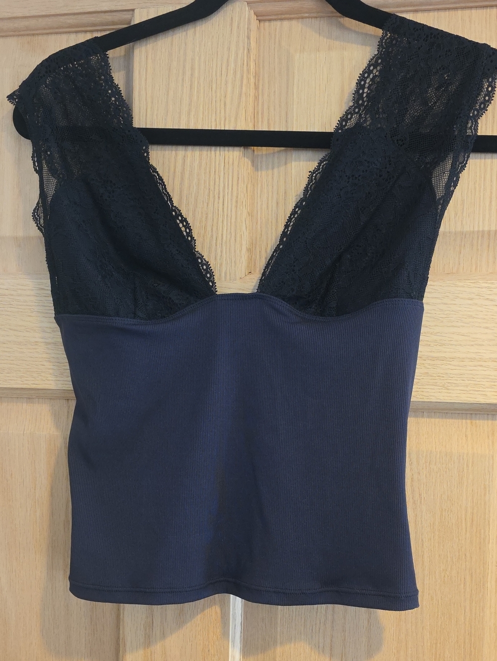 Intimately Free People Black  Lace-Trim Camisole
